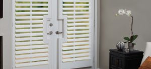 Timan Custom Window Treatments Hunter Douglas Shutters window treatments for sliding glass doors Cleveland 44125