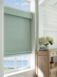 green woven shades coastal decor palette Cleveland OH