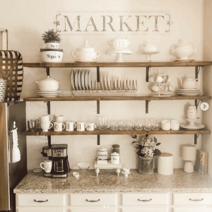 kitchen shelf open white style statements