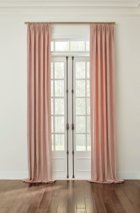 drapery hardware above french doors with drapes hanging down Cleveland OH