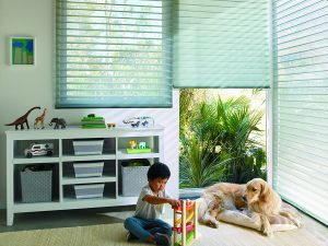 Cordless blinds keep children and pets safe in their playroom