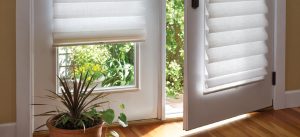 vignette roman glass door shades for Chagrin Falls OH