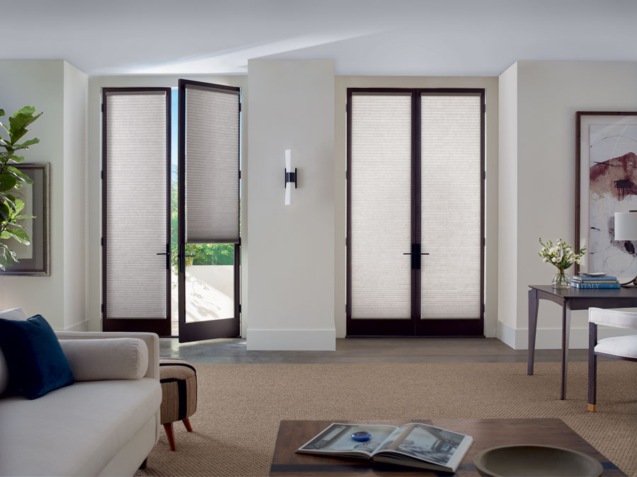 custom door coverings for french doors with trackglide in Cleveland OH