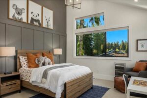 board and batten wall in child's room