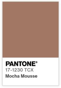 mocha mousse swatch pantone color of the year 2025