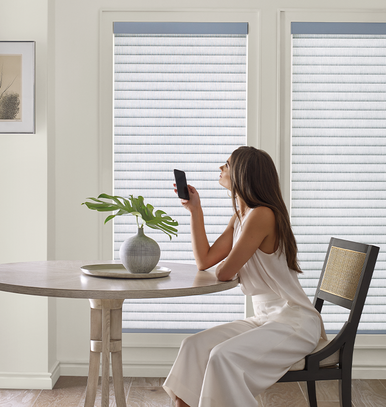 powerview-automation-voice-control-duette-honeycomb-shades-hunter-douglas-timan-window-treatments cancellation policy Cleveland timan window treatments timan and co