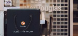 showroom in rocky river featuring alustra woven texture samples