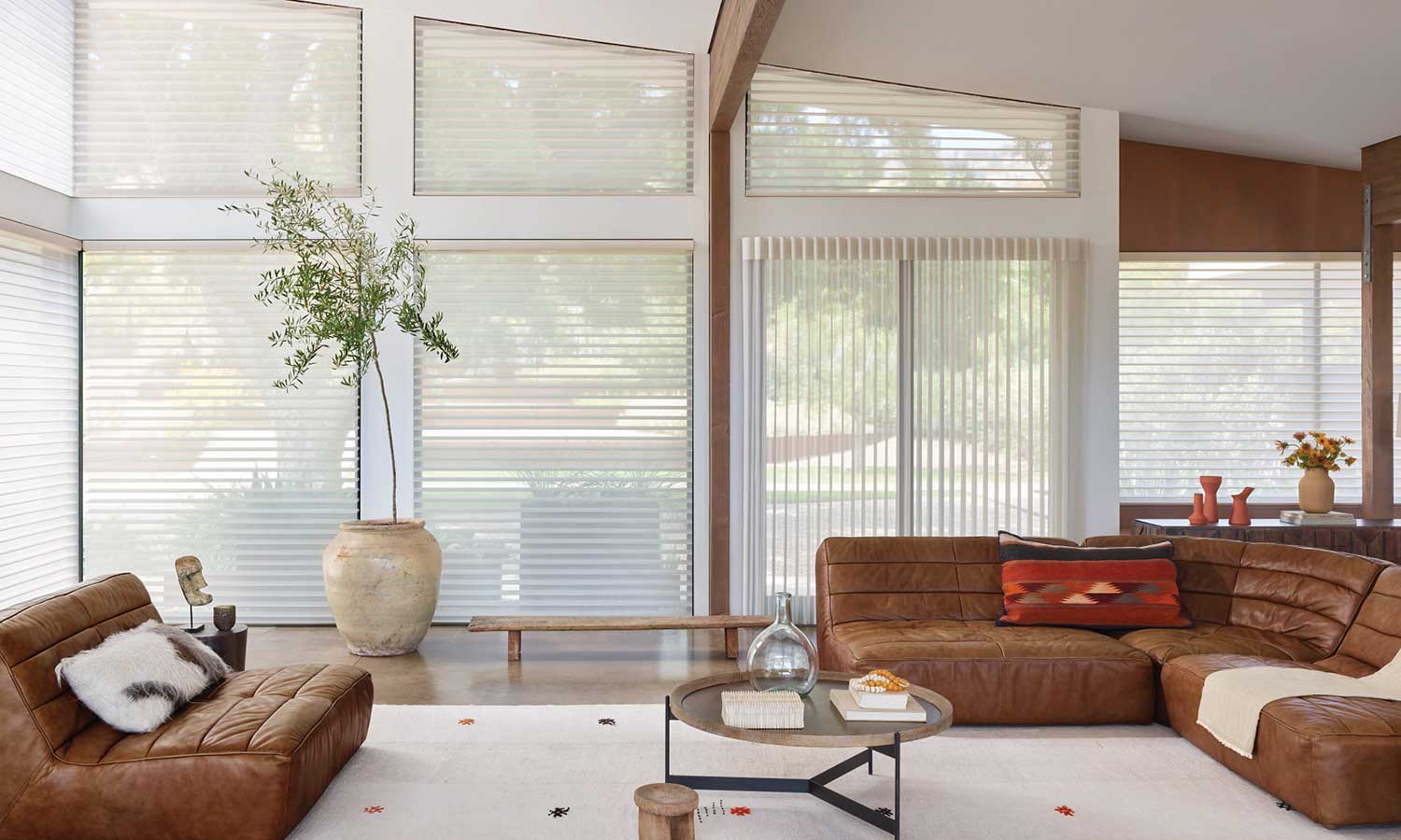 living room sheer shades top to bottom window coverage