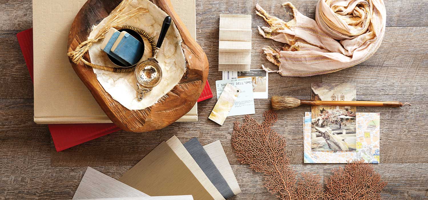 flat design layout feature textures and colors