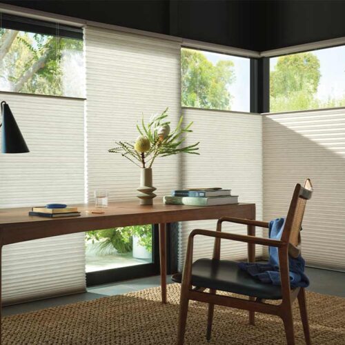 duette-cellular-shades-home-office-hunter-douglas-timan-and-co hunter douglas top down bottom up large window shades Northeast OH