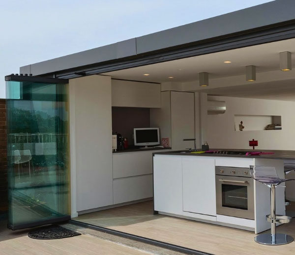 slideclear glass doors outside view
