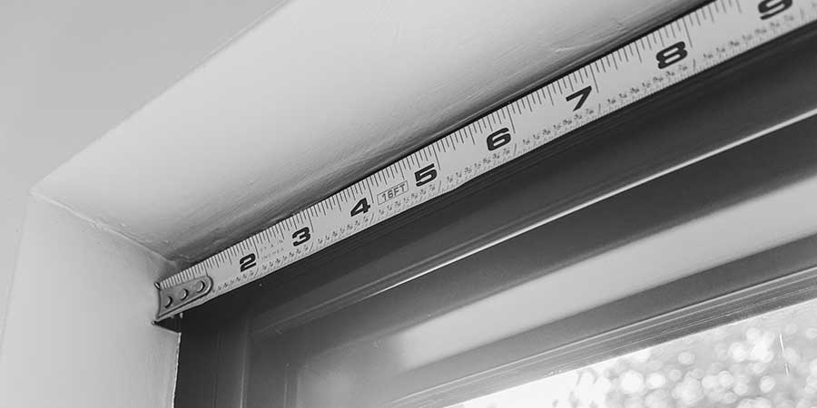 Window measuring tape in Cleveland, OH home