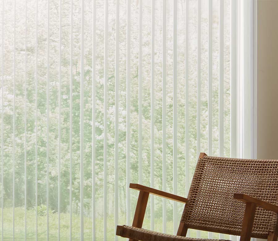 living room with sheer shades